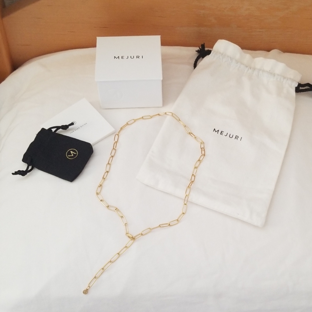 NEW W/ BOX MEJURI GOLD BOLD LINK CHAIN NECKLACE